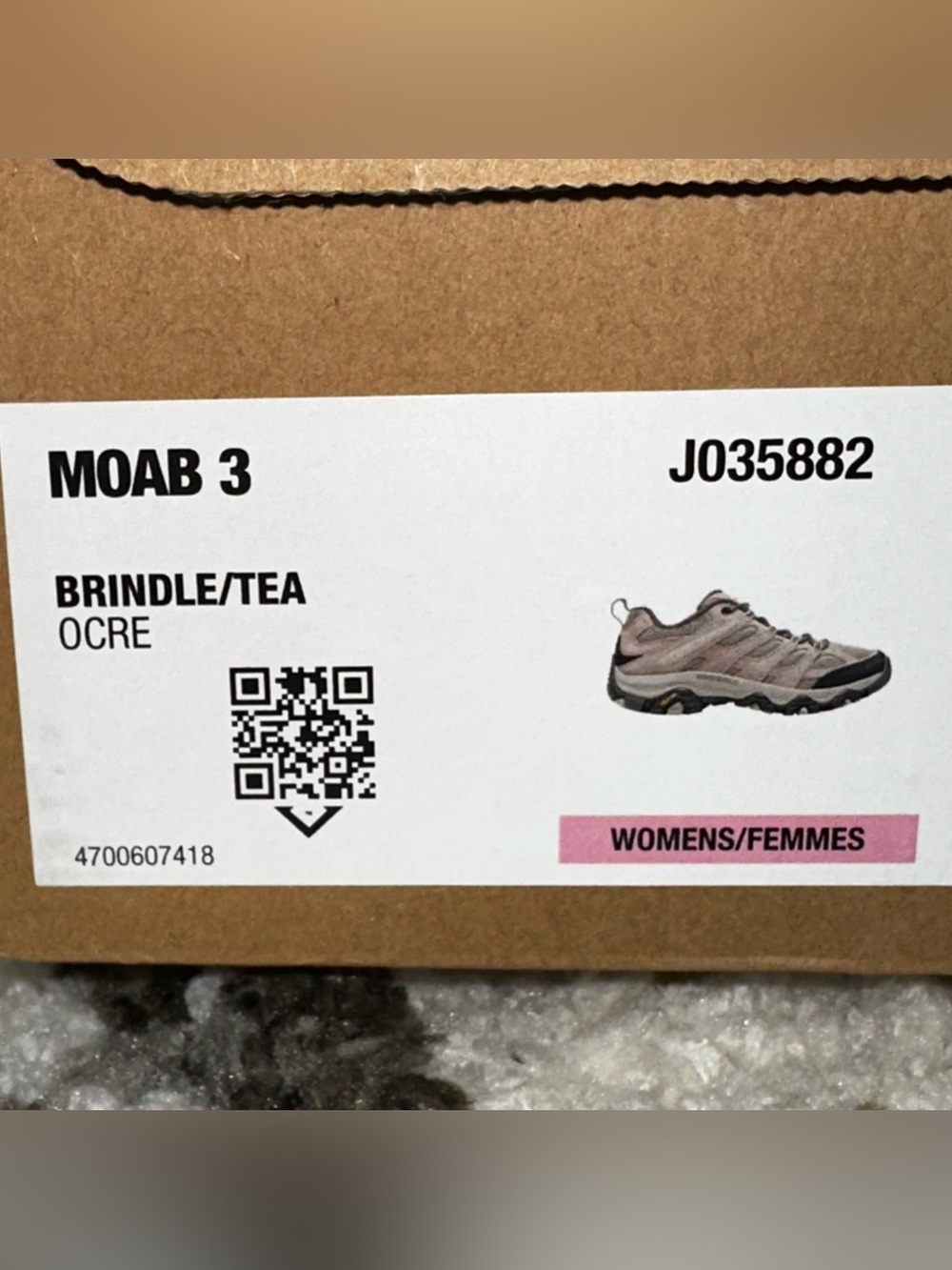 NIB Merrell Women's Moab 3 Waterproof Hiking Shoes Sz 8.5 BRINDLE/TEA - Picture 12 of 13